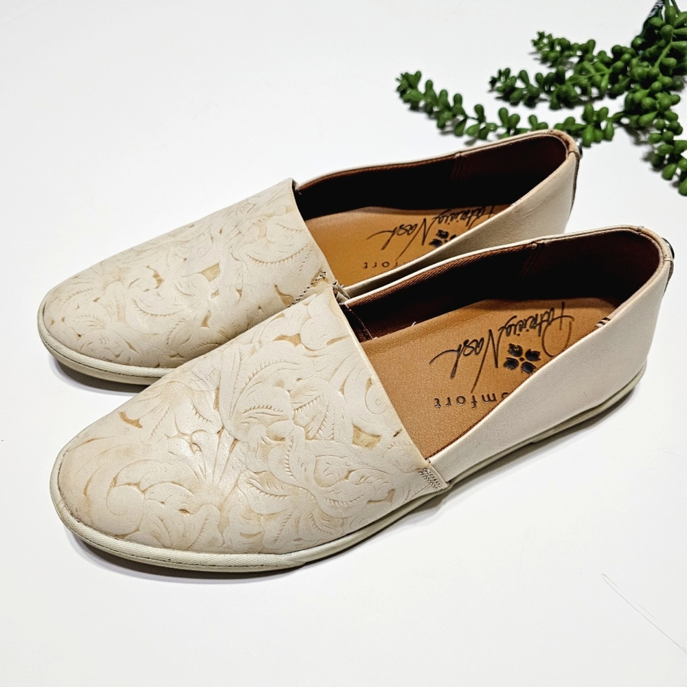 Patricia Nash Lola embossed "tooled" leather flats